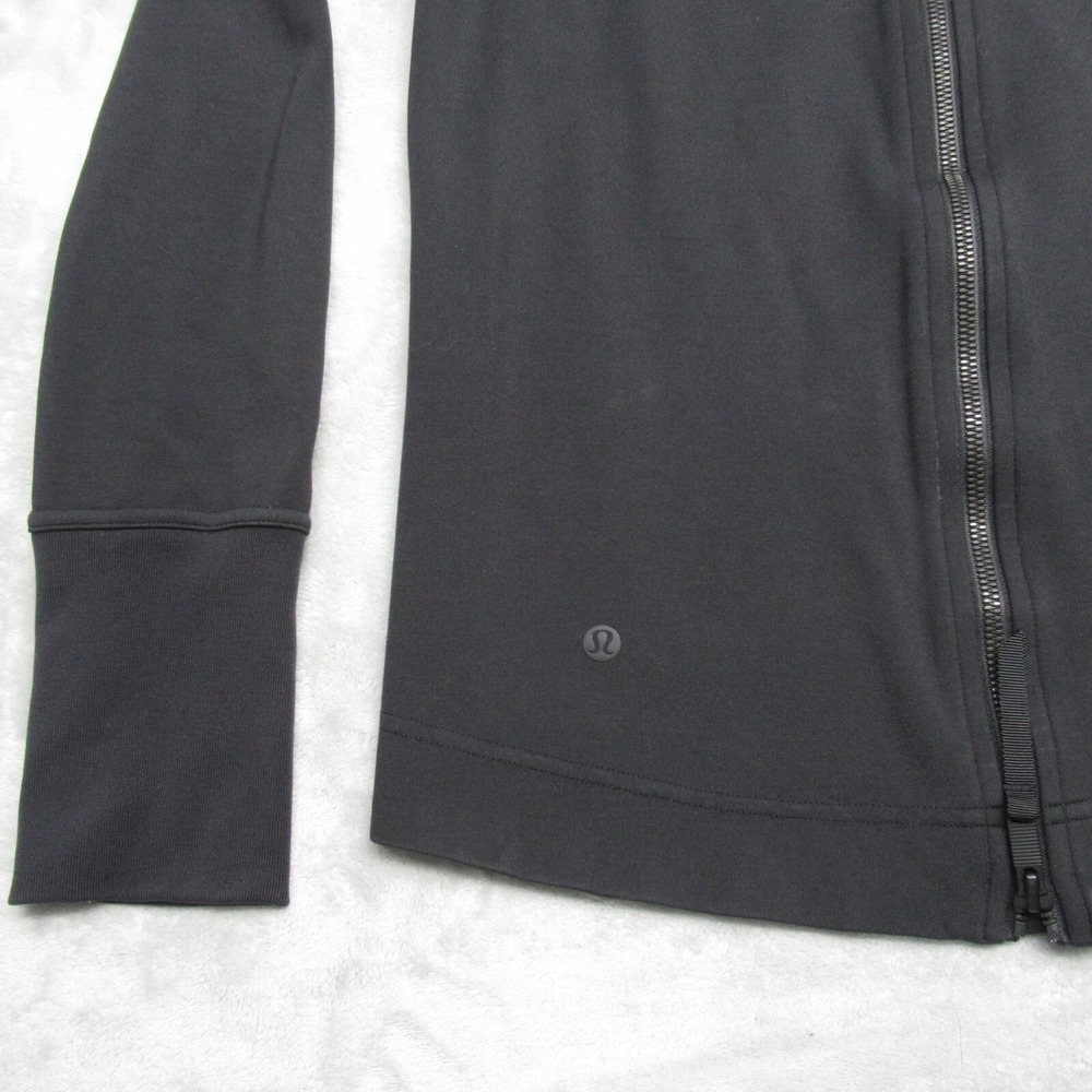 Lululemon City Trek Hoodie Womens 8 Black Pockets Hooded Back Zipper Wicking - Picture 4 of 13